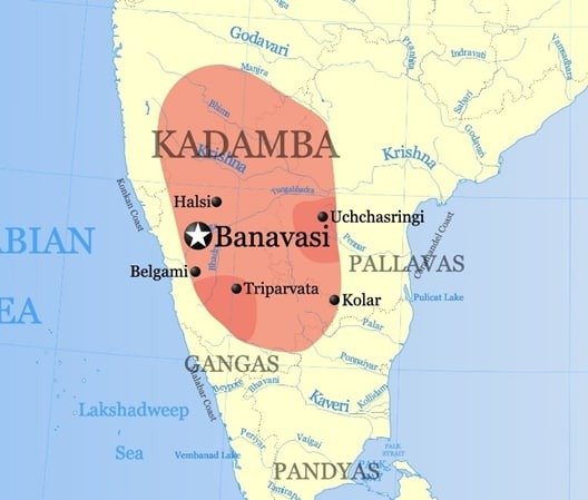 Map of Kadambas